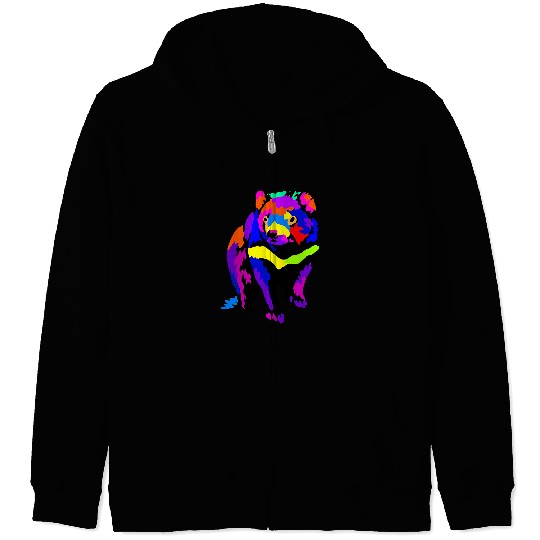 Pop Art Tasmanian Devil Animal Lover Zookeeper Zoologist47 Zip Hoodies