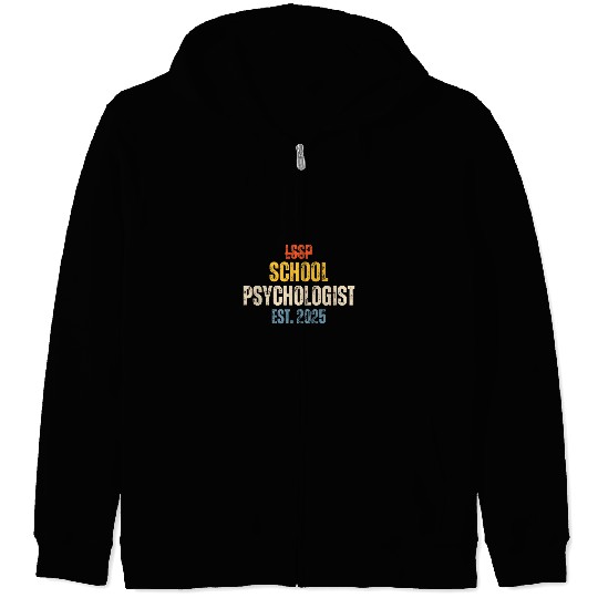 LSSP Texas Licensed School Psychologist Est 2025 Vintage Zip Hoodies