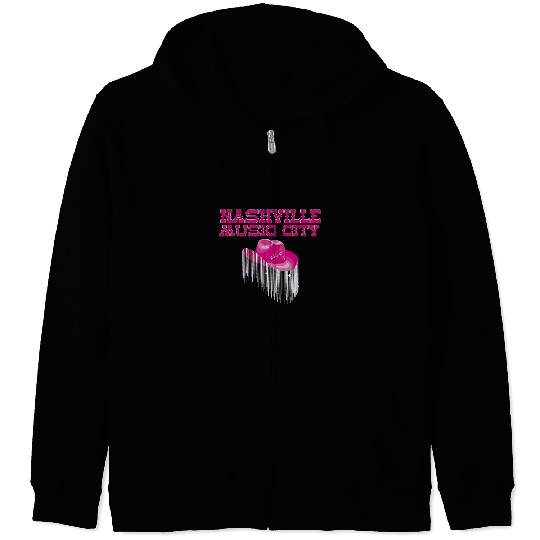 Country Music Festival Western Wear Nashville Music City Zip Hoodies