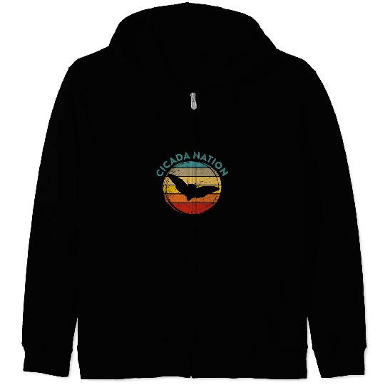 Cicada Nation Eastern Brood X Summer 2Quote Saying Meme Zip Hoodies