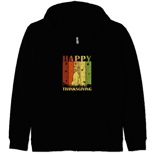 Dog Great Dane Thanksgiving Retro Great Dane Dog Lovers Thanksgiving Party Zip Hoodies