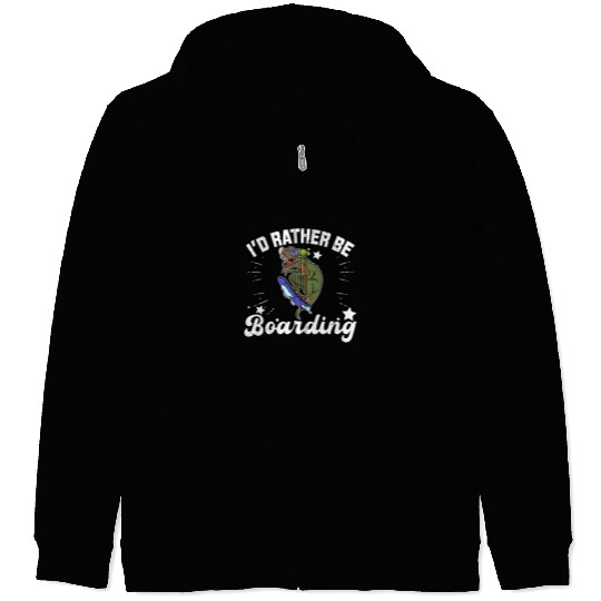 Skiing Ski Snowboarding reptile snowboarder snow skiing Zip Hoodies