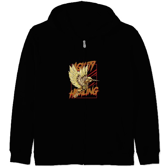 Hummingbird Steampunk Style Birder Bird Watcher Bird Lover 385 Zip Hoodies