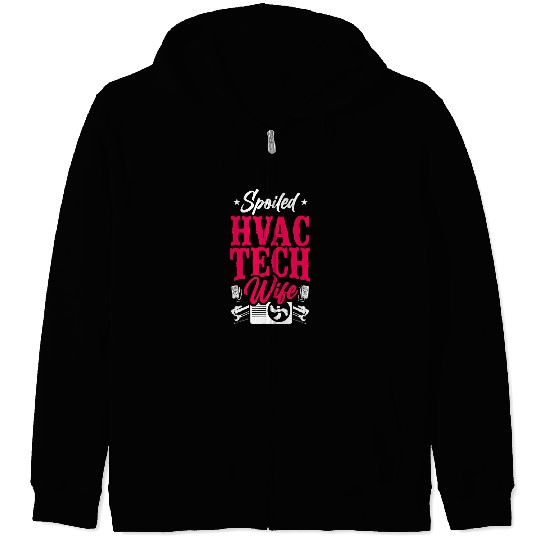 HVAC Technician Tech Wife vintages Spoiled Hvac Techs Wife Zip Hoodies
