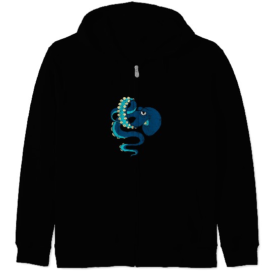Octopuss Lover Sea Animal Scubas Diving Octopus Zip Hoodies