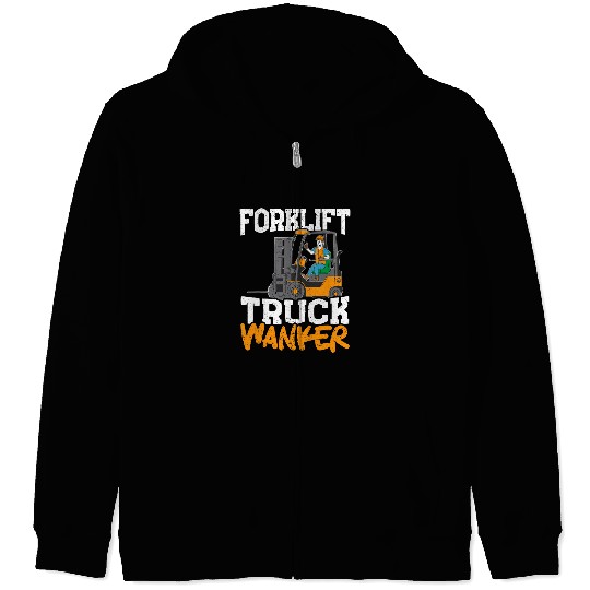 Forklift Truck Wanker Forklift Operator Zip Hoodies