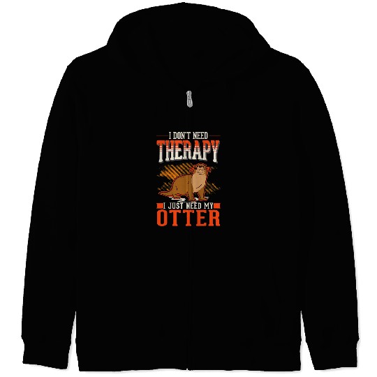 Otters Therapy Sea Otter 2 Zip Hoodies