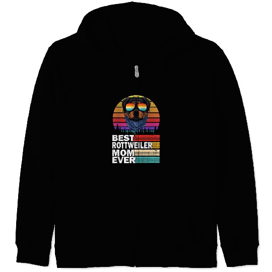 Dog Rottweiler vintages bests Rottweiler Mom Ever Mothers Day For Dog Mom Zip Hoodies