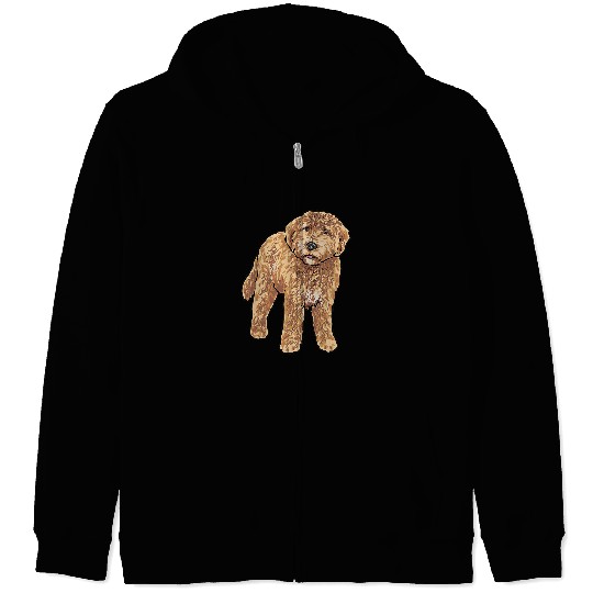 Goldendoodle Dog 2 Doodle Dog Zip Hoodies