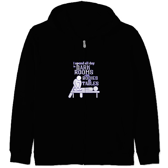 Creepy Job Title Funny Massage Therapist Dark Humor Zip Hoodies