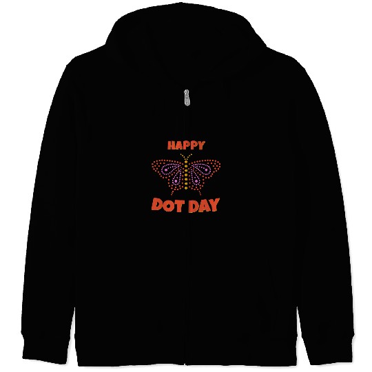Dot Day Butterfly Colorful Make Mark Men Women Kids Teacher Zip Hoodies