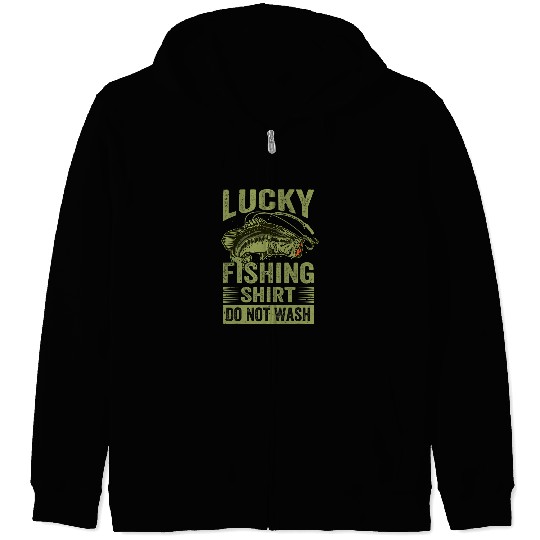 Fishing Lucky Fishing Do Not Wash Funny Fishermen Fishing Fisher Zip Hoodies