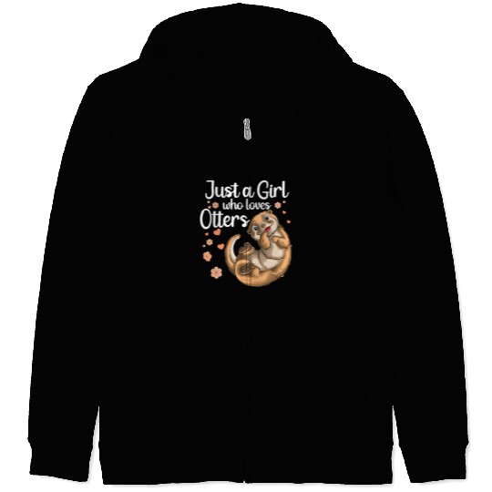 Otters Cute Sea Otter Gifts Just A Girl Who Loves Otters Women 419 Zip Hoodies