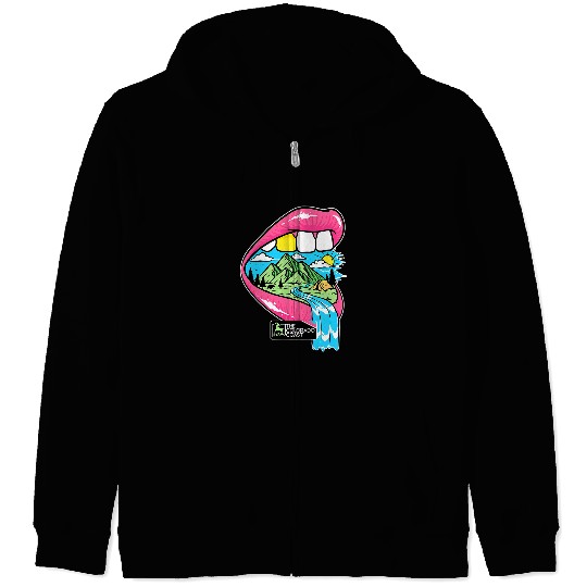 Big Mouth 2Pop Art Mountain Adventure Zip Hoodies