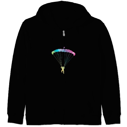 Skydiving Gift Retro Graphic Paragliding Paraglider Parachute Skydiver 2 2 Zip Hoodies