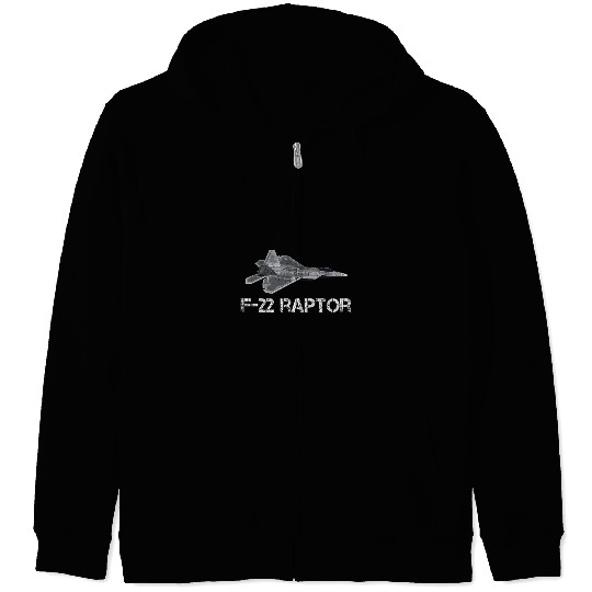 F22 Raptor Fighter Jet Military Pilot Zip Hoodies