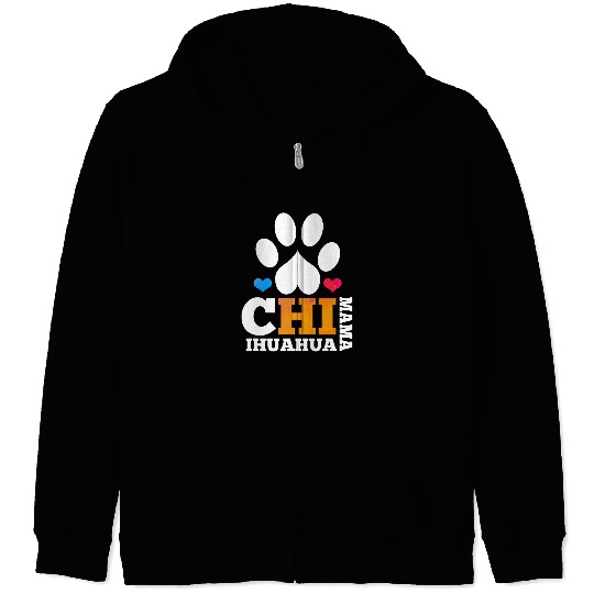 for Joyable Chihuahua Paw Artwork Zip Hoodies