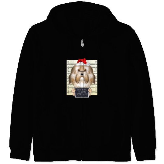 Dog Havanese Dear Santa I Can Explain Funny Christmas Havanese Zip Hoodies