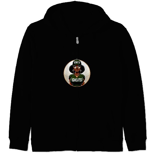 HBCU Black History Educated Alumni Apparel Women 2024 Zip Hoodies