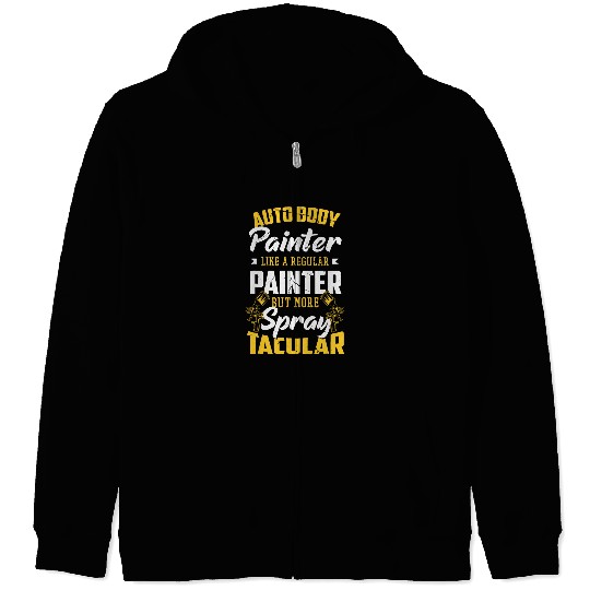 Car Sprayer Auto Body Automotive Painter 3 Zip Hoodies