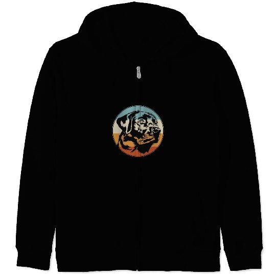 Labrador Lab Dog Retro vintages Labrador Design for Puppy Lover Dog Rescue Zip Hoodies