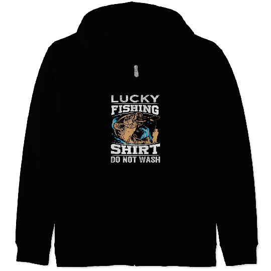Fishing Lucky Fishing Do Not Wash Funny Fishermen Fishing 2 Fisher Zip Hoodies