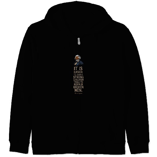 Frederick Douglass Quote for Black History Month 7 Zip Hoodies