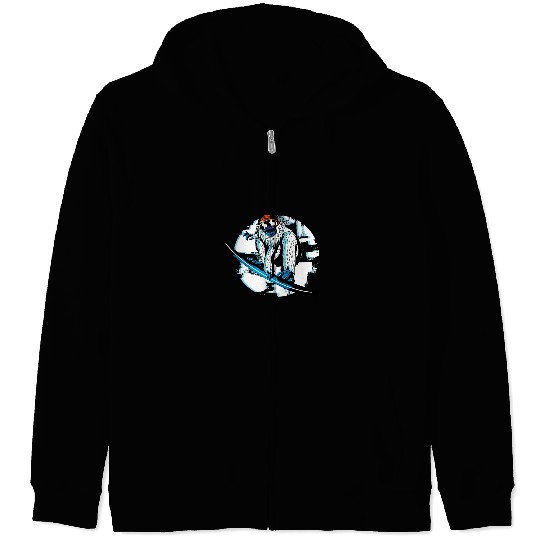 Skiing Ski Snowboarding yetis Mythical Creature Big Foot Sasquatch Zip Hoodies