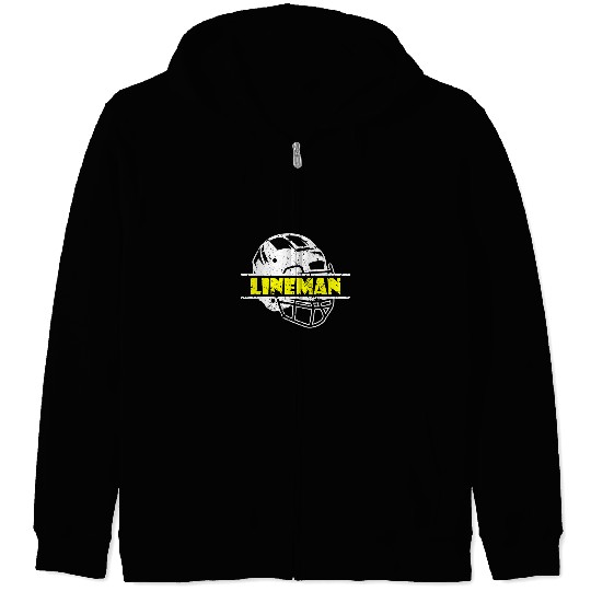 American Football Lineman 3 Zip Hoodies