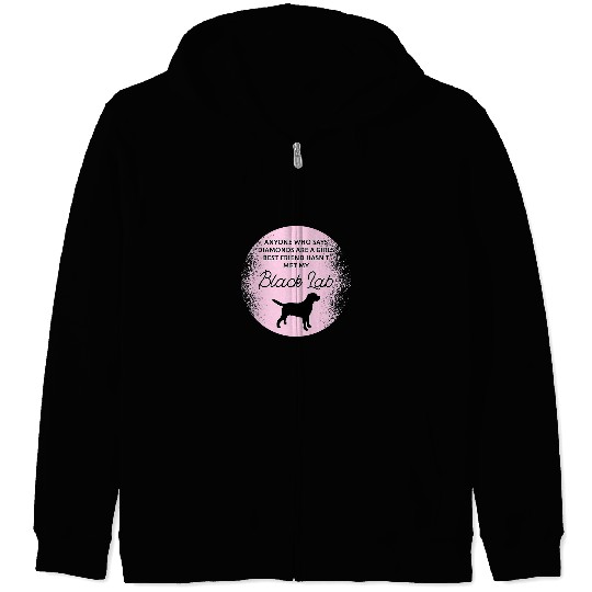 Labrador Lab Dog Womens Black Labrador retriever dog dog lover dog Zip Hoodies