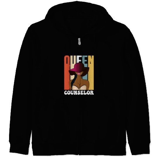 African American School Counselor Appreciation Zip Hoodies