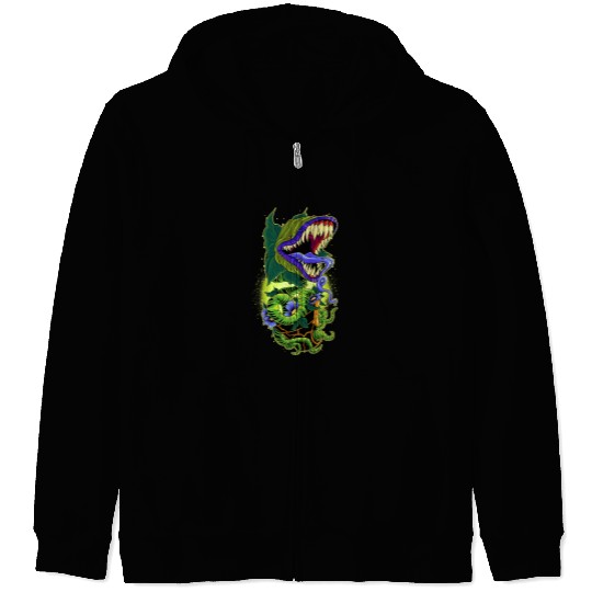 Venus Flytrap Carnivorous Plant Gardening Botanical Plants Zip Hoodies