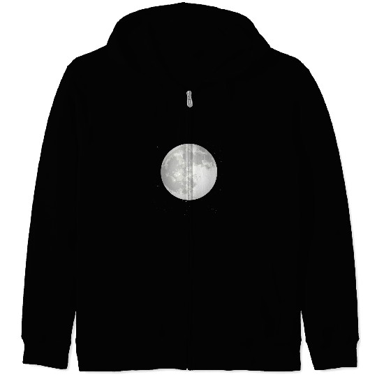 Moon Illustration Sky Galaxy Zip Hoodies