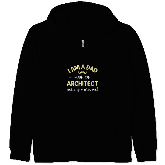 Fearless Dad and Architect Power Duo Zip Hoodies