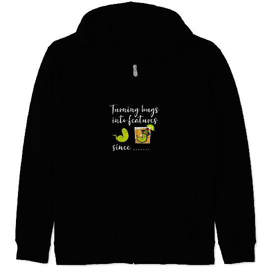 Funny Debugging Programming Programmer Software Developer BL Zip Hoodies