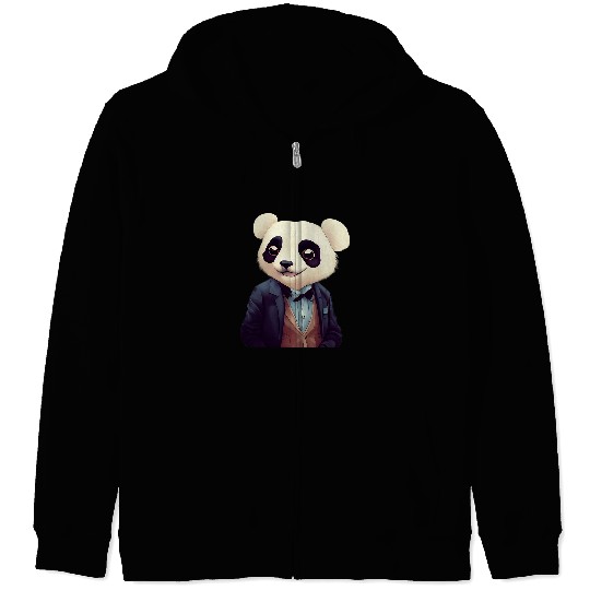 Funny Bear CoolNimals cute Panda wearing a suit animals in clothes 3 Cute Bears Zip Hoodies