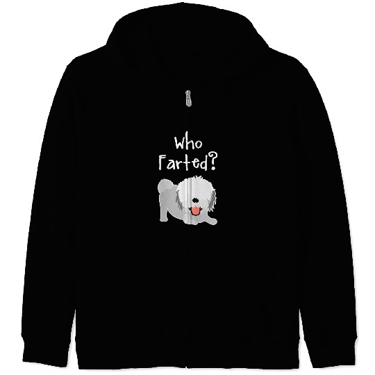 Bearded Collie funny dog lover gift idea who farted Zip Hoodies