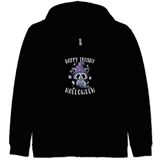 Raccoons Happy Trashy Halloween Raccoon Witchcraft Witch Pastel Goth 123 Zip Hoodies