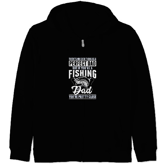 Fishing Mens Fishing Dad Fisher Fish Rod Angler Fisherman Fisher Zip Hoodies