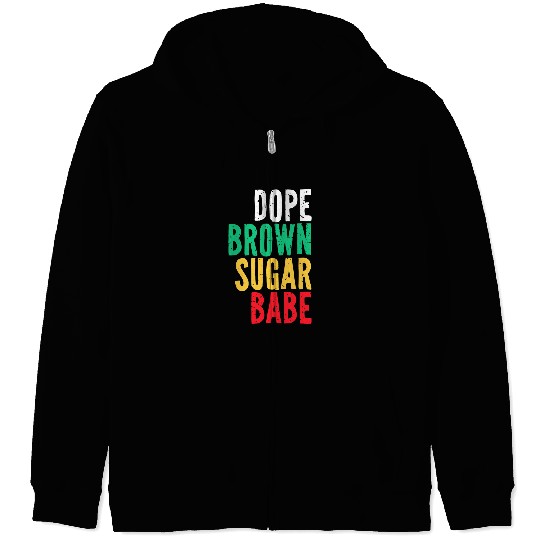Dope Brown Sugar Babe Juneteenth Freedom Day Independence 1 Zip Hoodies