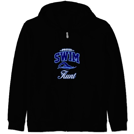 Swimming Pool Aunt Zip Hoodies