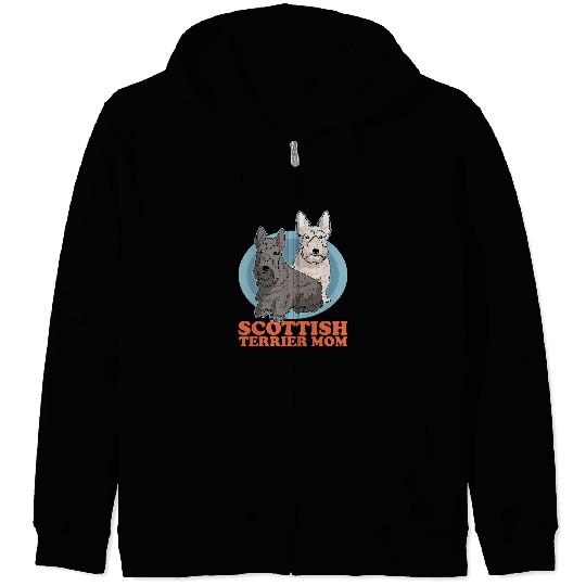 Dog Scottish Terrier Mom Scottie Dog Owner Scottish Terrier 2 Zip Hoodies