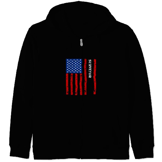 Cool Surveyor Accessories Things Stuff USA Flag Zip Hoodies