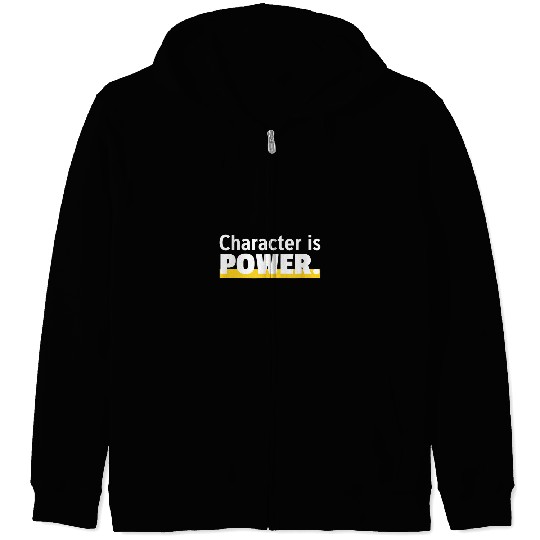 Character Is Power African American Black History Month Zip Hoodies