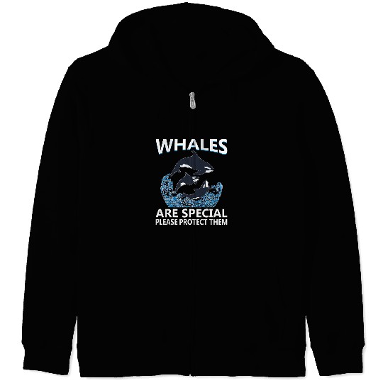 Whales Orca Killer Whale Ocean Lover 1 Zip Hoodies