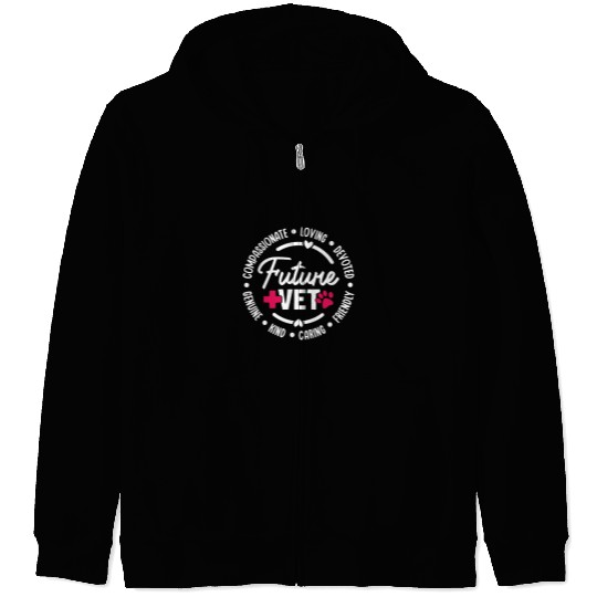 Future Vet Cute Vet Student Veterinarian Zip Hoodies