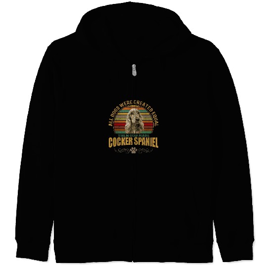 Dog Cocker Spaniel breeds puppies pets dogs Zip Hoodies