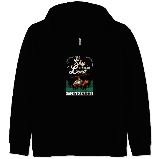 Gyrocopter The sky is my Playground Autogyro Zip Hoodies