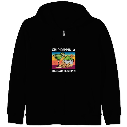 Mens Margarita Cinco De Mayo Chip Dippin Margarita Sippin Zip Hoodies