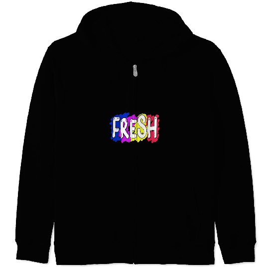 Urban Style Rap RB vintages Retro Fresh Graffiti Design Gift Zip Hoodies